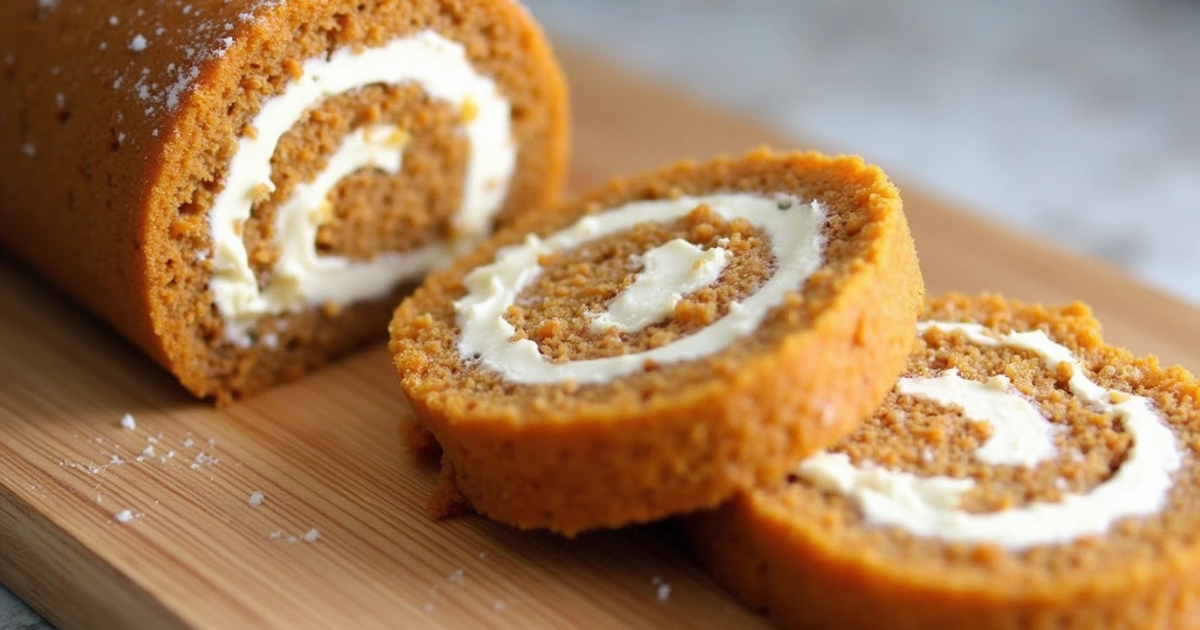 easy carrot cake roll with cream cheese filling