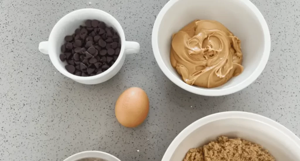 Close-up of a protein cookie with chocolate chunks