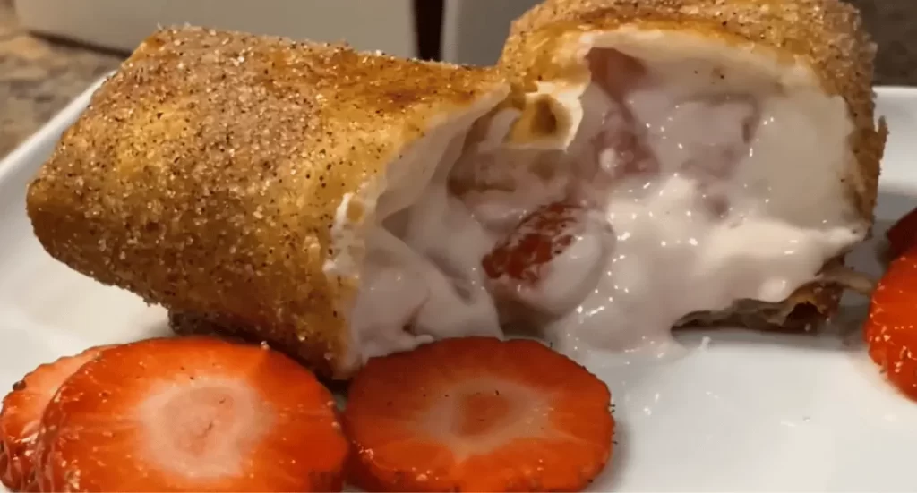 Strawberry Cheesecake Chimichangas: A Dessert Delight