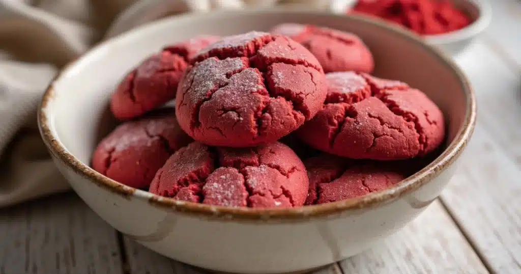 Red velvet cake mix cookies